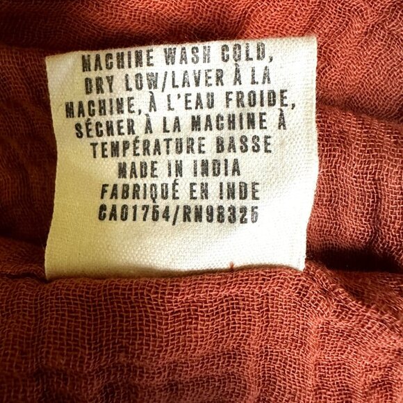 NWT Rust Orange Cotton Apron Dress • Danica Heirloom • Ruffle Strap Pinafore • - Picture 9 of 9